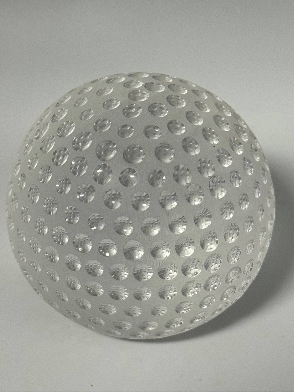 Tiffany & Co Clear/Frosted Crystal Golf Ball Paperweight